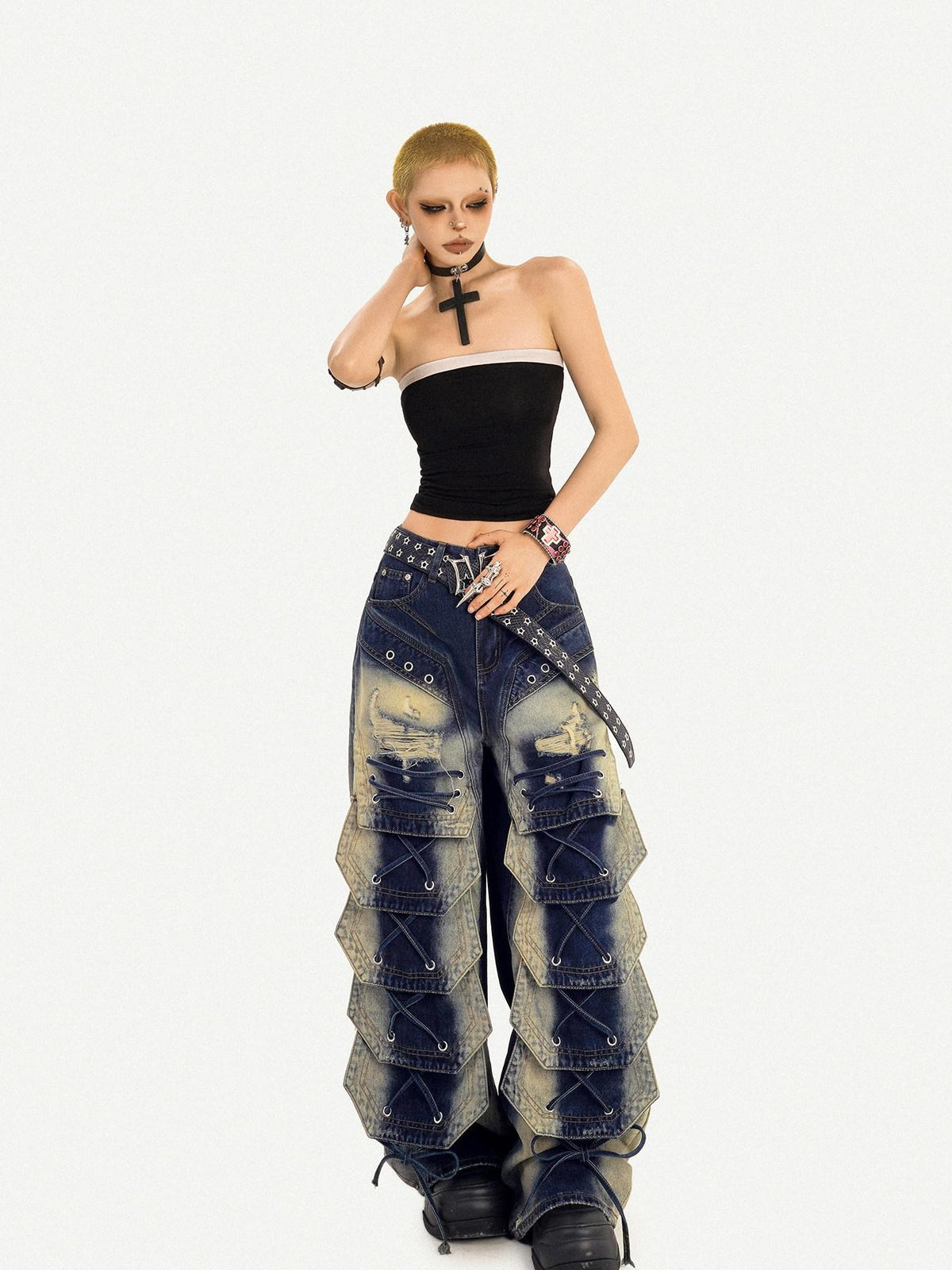 Nico Molly Colorblock Spliced Double Layer Slim Fit Stretch Women&