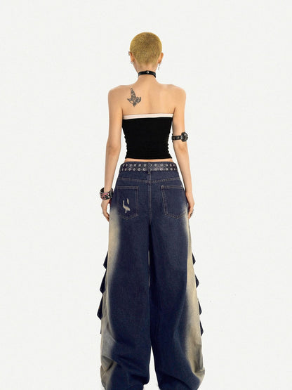 Nico Molly Colorblock Spliced Double Layer Slim Fit Stretch Women&
