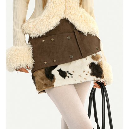 Nico_Molly_Cow_Print_Plush_Patchwork_Distressed_Low_Waist_Women&