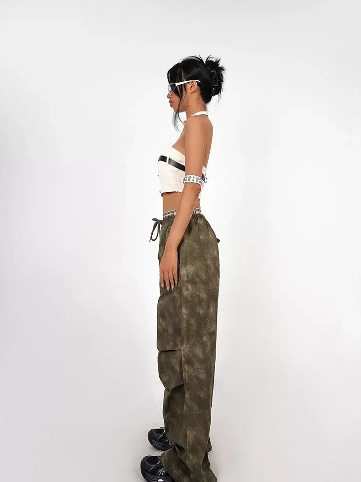 Nico Molly Cropped Vintage Workwear Wrap Chest Backless Slim Fit Women&
