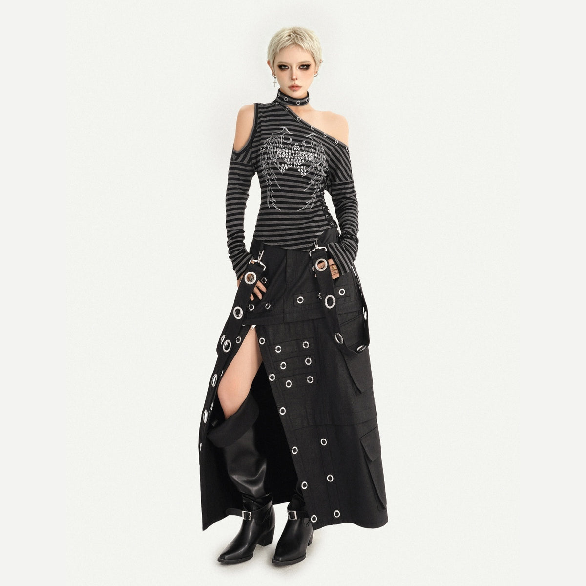 Nico_Molly_Cyberpunk_Deconstructed_Beaded_Metal_Ring_Side_Slit_Women&