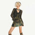 Nico_Molly_Dark_Green_Cutout_Tie_V-neck_Retro_Street_Women&