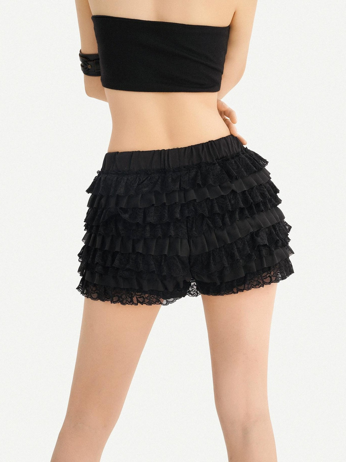 Nico Molly Dark Lace Spliced Low Waist Cake Style Women&