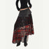 Nico_Molly_Dark_Red_Plaid_Asymmetric_Splice_High_Waist_Women&