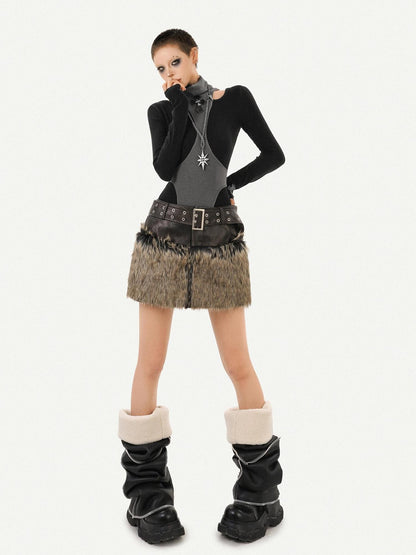 Nico Molly Dark Rock Patchwork Plaid Reversible Plush Women&