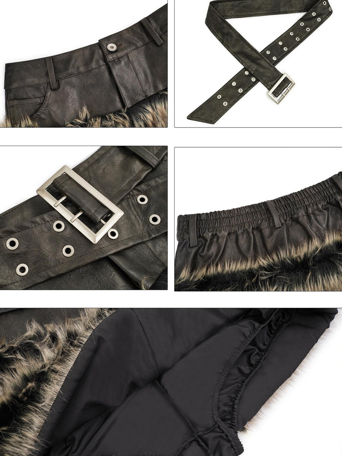 Nico Molly Dark Rock Patchwork Plaid Reversible Plush Women&
