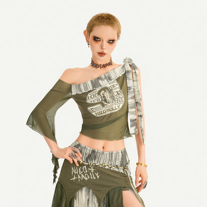 Nico_Molly_Distressed_Print_Asymmetric_Off_Shoulder_Women&