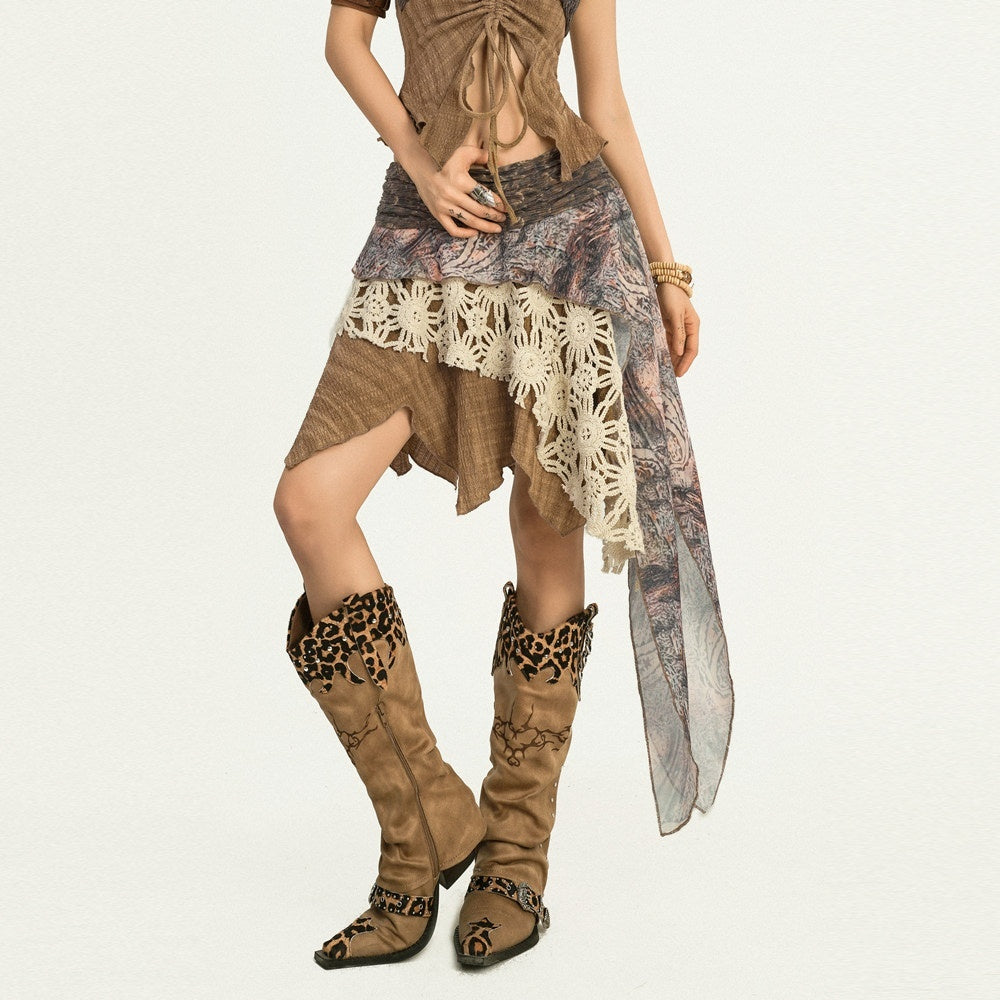 Nico_Molly_Drawstring_Patchwork_Backless_Asymmetrical_Women&