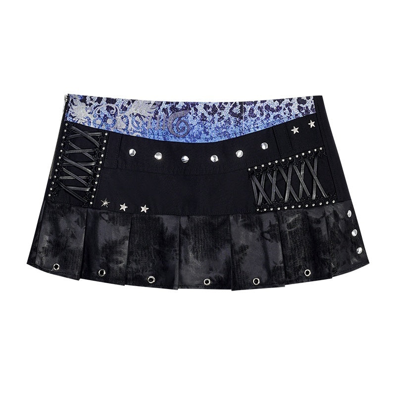 Nico_Molly_Electric_Blue_Dark_Punk_Studded_Halter_Bandeau_Women&