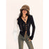 Nico_Molly_Embroidered_Tie_V-neck_Bell_Sleeve_Vintage_Slim_Women&