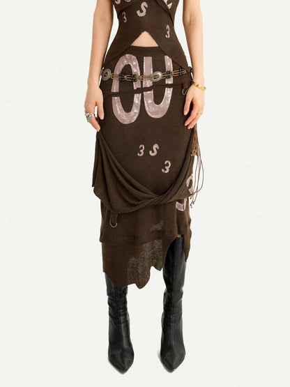 Nico Molly Ethnic Braided Tassel Decorative Knot Waist Chain Women&