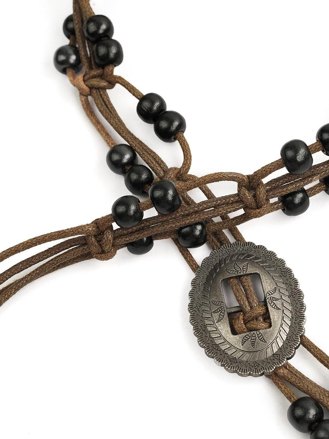 Nico Molly Ethnic Braided Tassel Decorative Knot Waist Chain Women&
