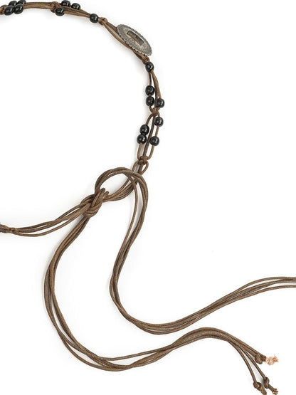 Nico Molly Ethnic Braided Tassel Decorative Knot Waist Chain Women&
