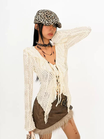Nico Molly Faux Fur Patchwork Asymmetric High Waist Women&