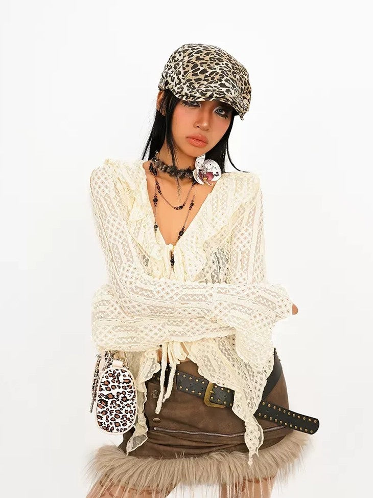 Nico Molly Faux Fur Patchwork Asymmetric High Waist Women&