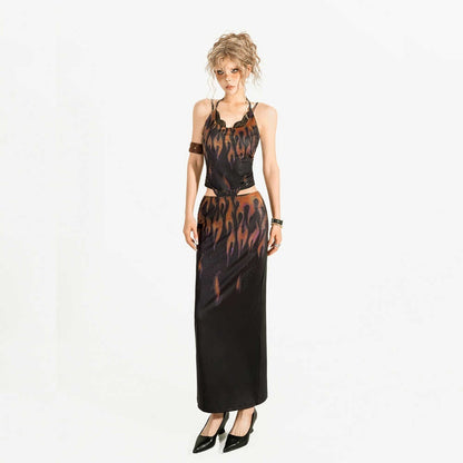 Nico_Molly_Flame_Print_Backless_Halter_Draped_Skirt_Women&