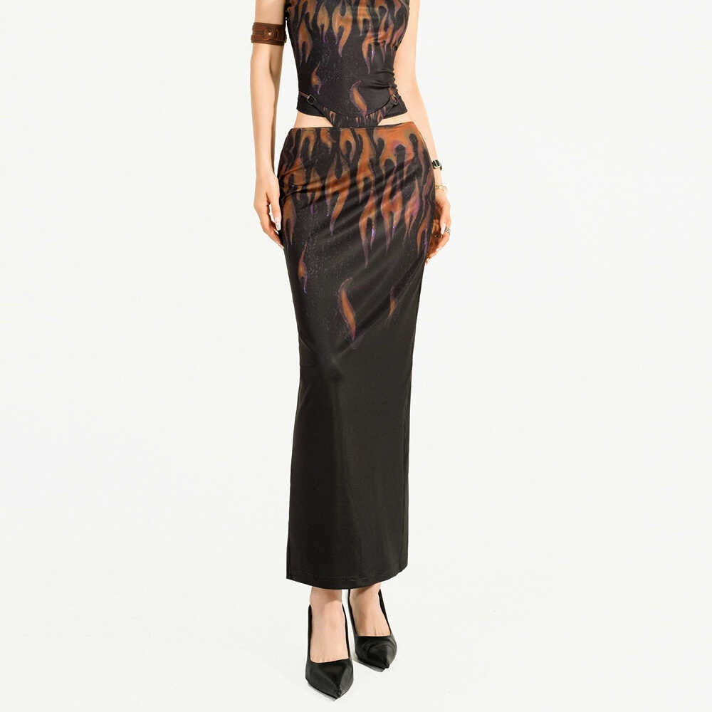 Nico_Molly_Flame_Print_Backless_Halter_Draped_Skirt_Women&