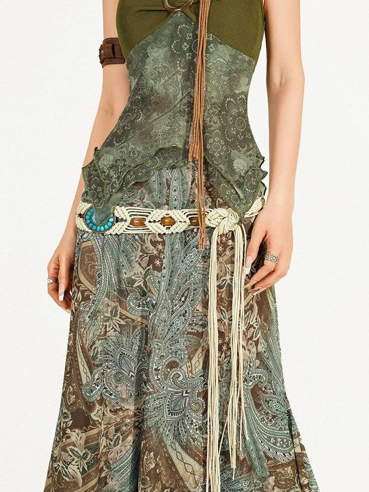 Nico Molly Forest Boho American Vintage Woven Agate Ethnic Romantic Women&