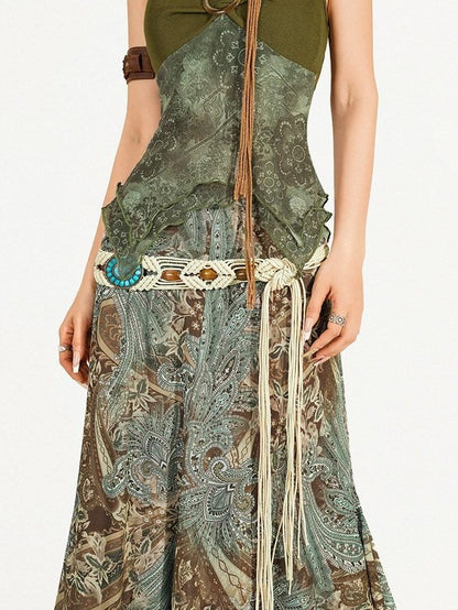 Nico Molly Forest Boho American Vintage Woven Agate Ethnic Romantic Women&