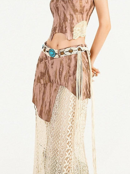 Nico Molly Forest Boho American Vintage Woven Agate Ethnic Romantic Women&