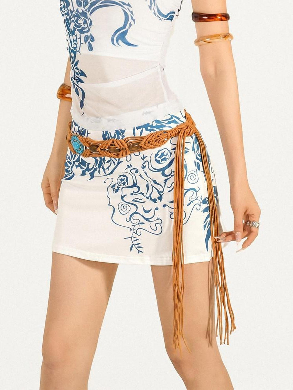 Nico Molly Forest Boho American Vintage Woven Agate Ethnic Romantic Women&