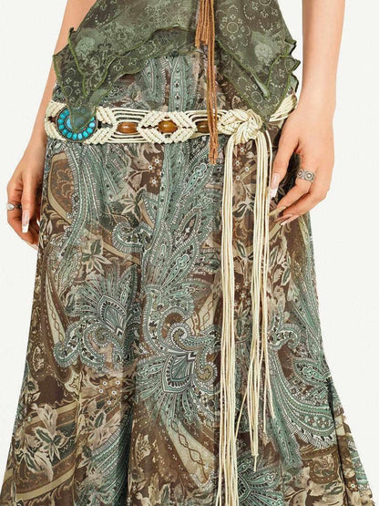 Nico Molly Forest Boho American Vintage Woven Agate Ethnic Romantic Women&