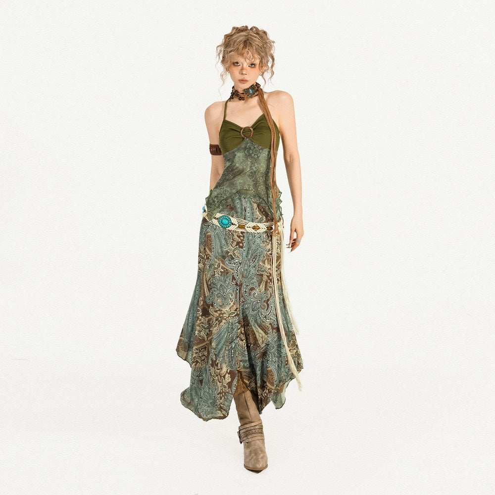Nico_Molly_Forest_Print_Patchwork_V-neck_Cami_Women&
