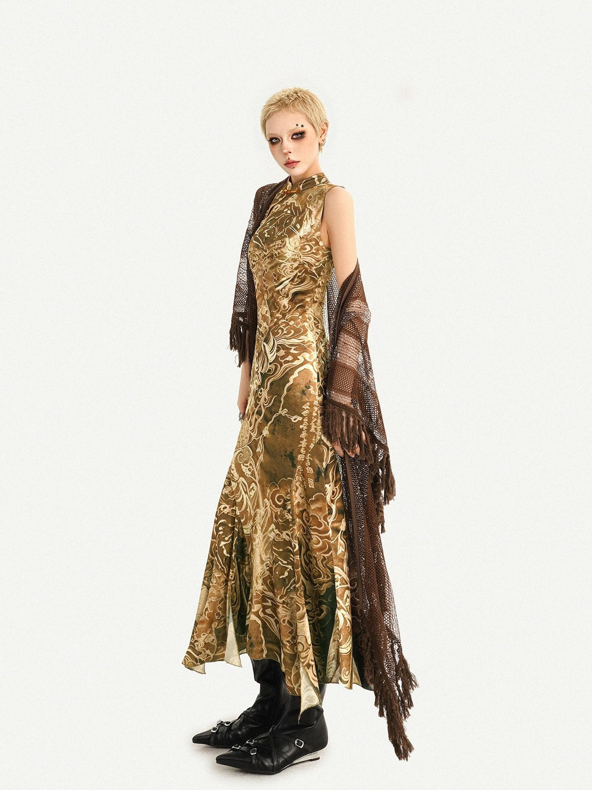 Nico Molly Gilded Glamorous Fishtail Sleeveless Slim Women&