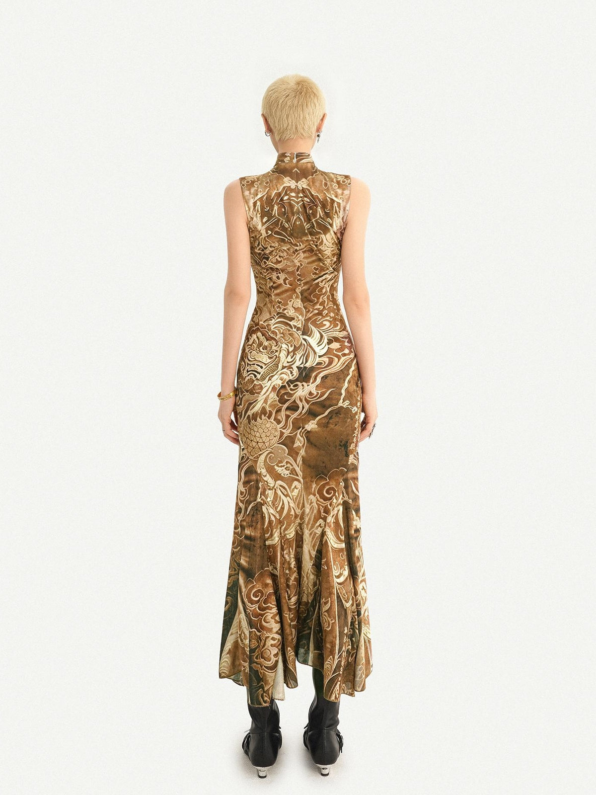 Nico Molly Gilded Glamorous Fishtail Sleeveless Slim Women&