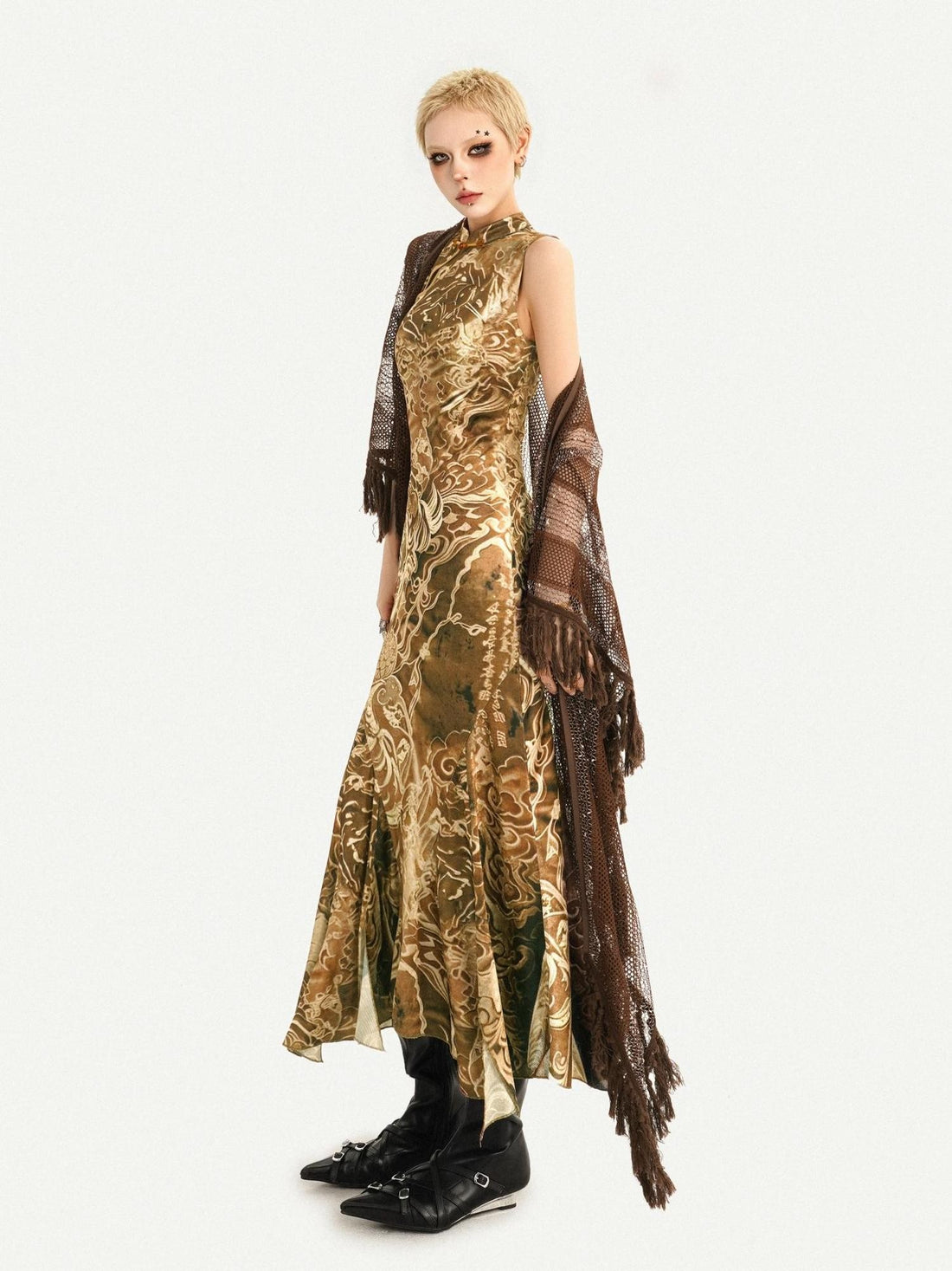Nico Molly Gilded Glamorous Fishtail Sleeveless Slim Women&