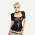 Nico_Molly_Gothic_Patchwork_Lace_Print_Square_Neck_A_Line_Sleeve_Women&