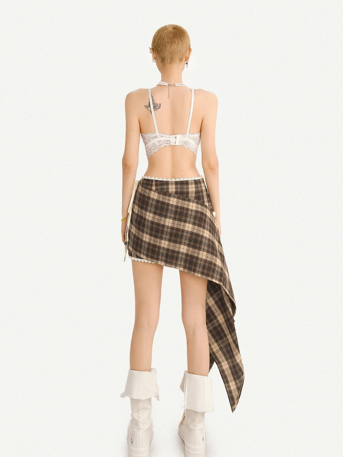 Nico Molly Gothic Sweet V-neck Tie Back Padded Cropped Strappy Women&
