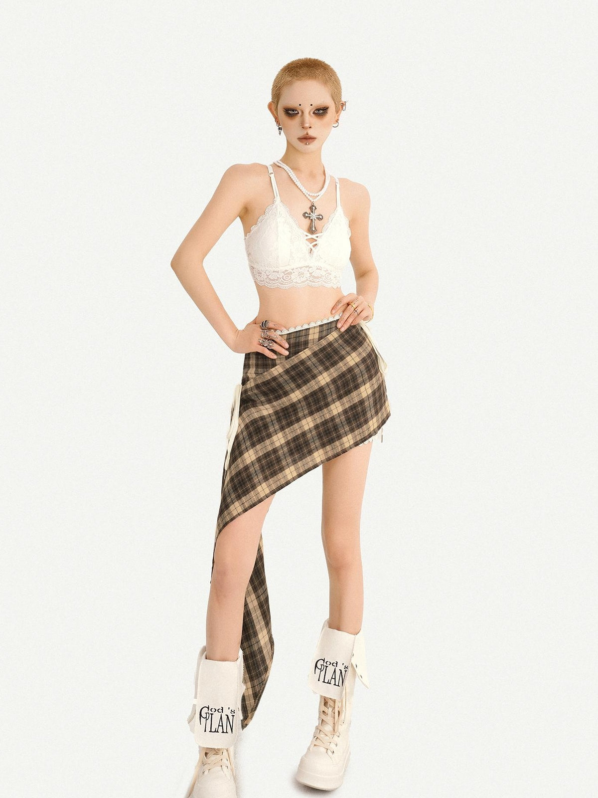Nico Molly Gothic Sweet V-neck Tie Back Padded Cropped Strappy Women&