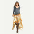 Nico_Molly_Gray_Vneck_Bell_Sleeve_Slim_Vintage_Pattern_Women&