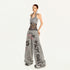 Nico_Molly_Grey_Vintage_Letter_Print_Loose_Pocket_Elastic_Women&