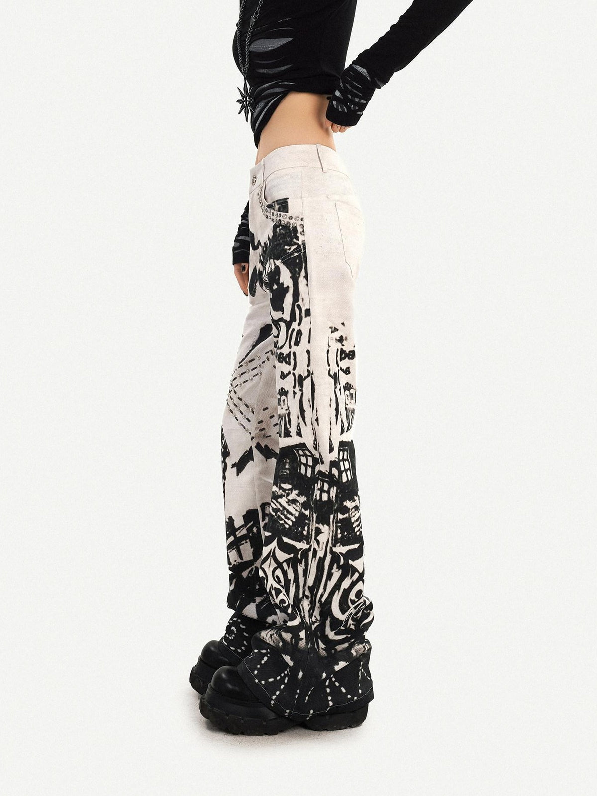 Nico Molly Ink Wash Studded Punk Street Women&
