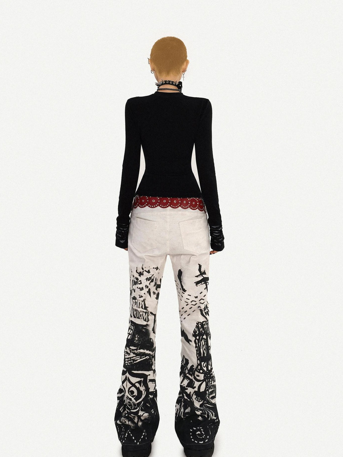 Nico Molly Ink Wash Studded Punk Street Women&