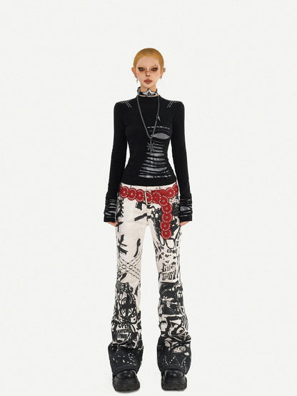 Nico Molly Ink Wash Studded Punk Street Women&