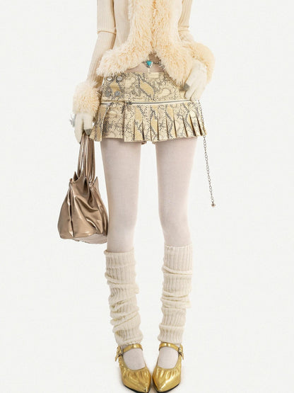 Nico Molly Ivory Shearling Collar V-neck Slim Long Sleeve Women&