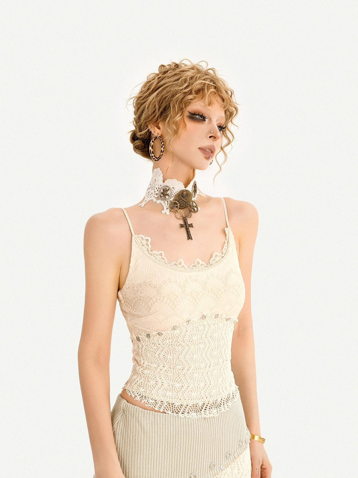 Nico Molly Ivory Tassel Asymmetric Irregular Hem Women&