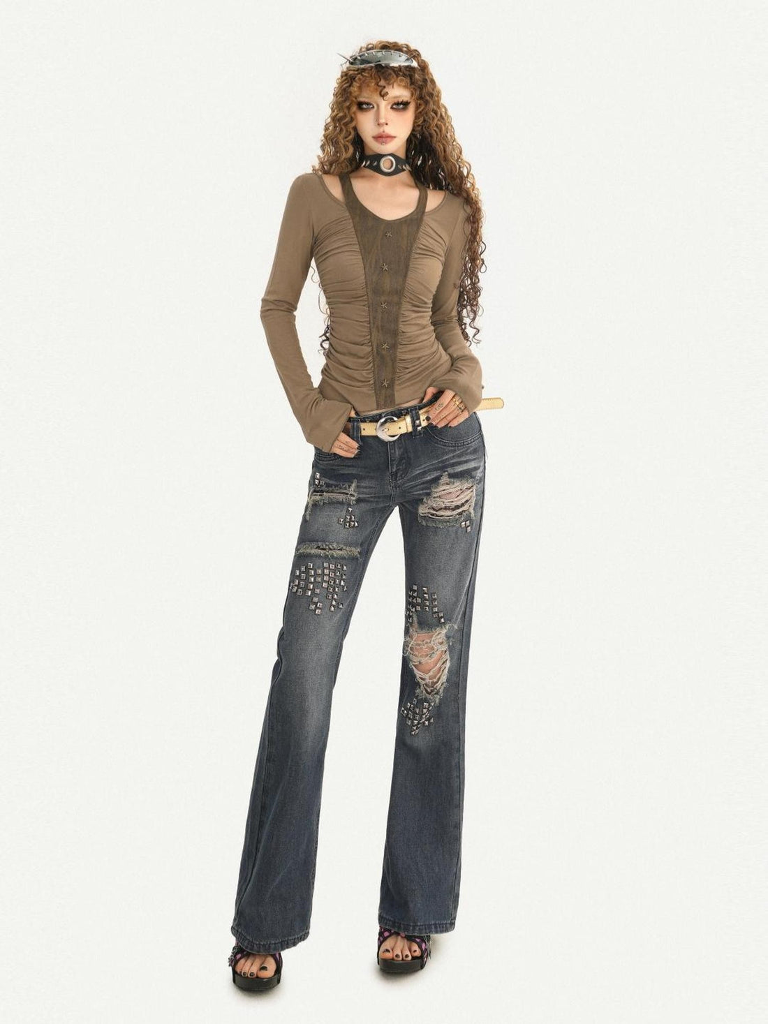 Nico Molly Khaki American Vintage Slim Hot Girl Women&