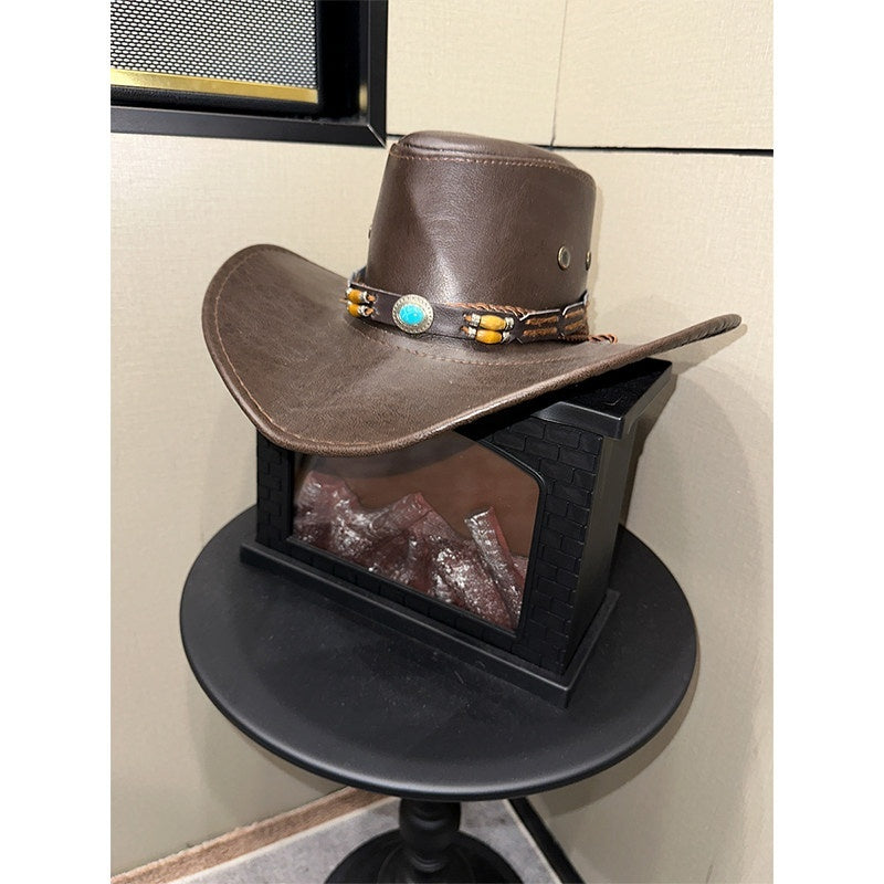 Nico_Molly_Leopard_And_Solid_Wide_Brim_With_Triangle_Bandana_Women&
