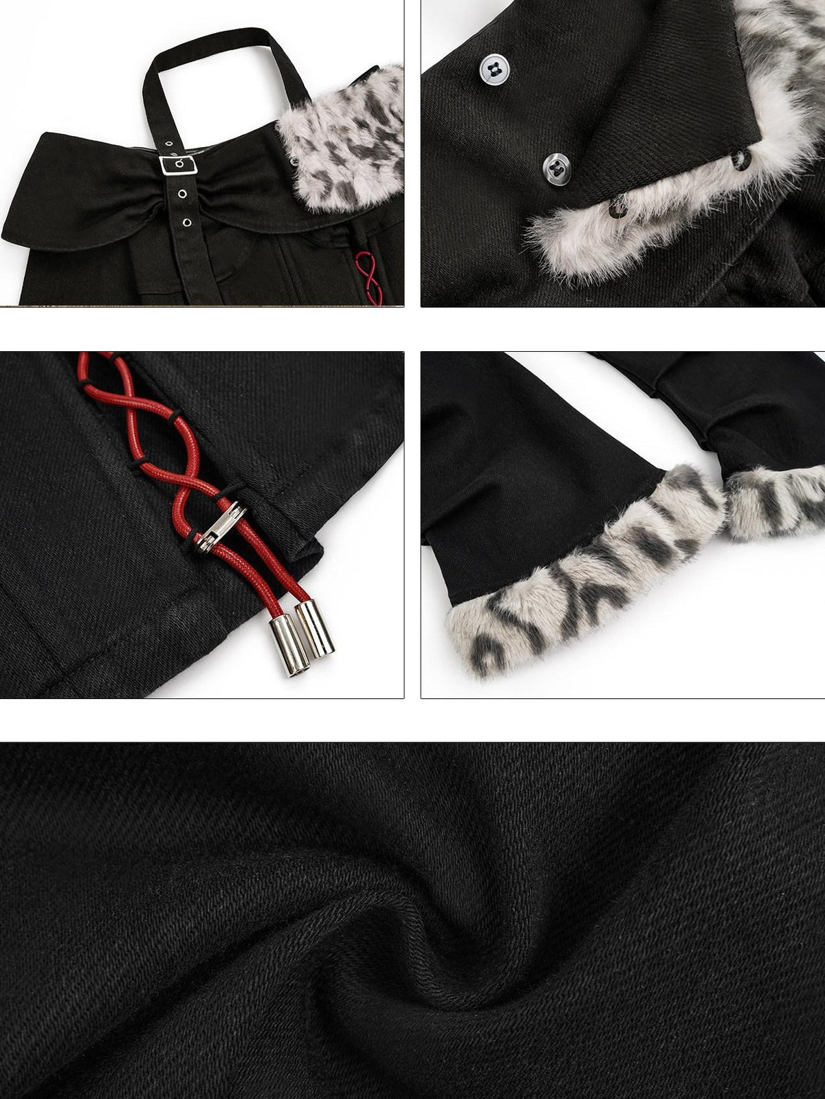 Nico Molly Leopard Patchwork Halter Bardot Waist Cashmere Women&