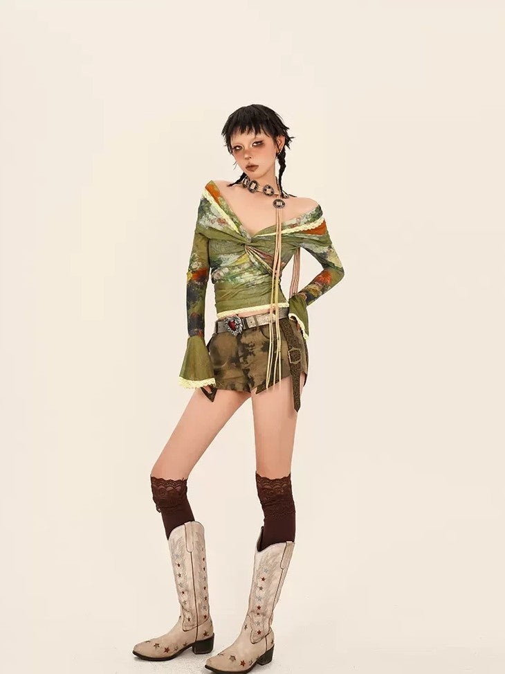 Nico Molly Leopard Print Punk Vintage Women&