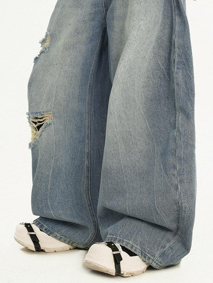 Nico Molly Light Blue Ripped Embroidered High Waist Long Women&