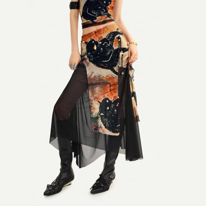 Nico_Molly_Oriental_Ink_Wash_Print_Double_Layer_Mesh_Women&