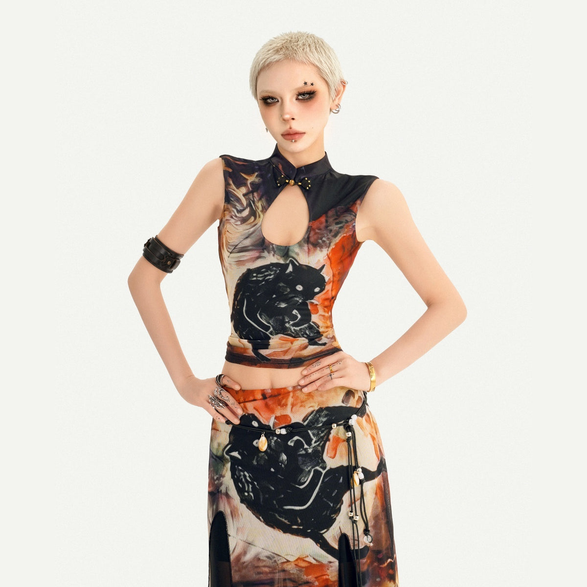 Nico_Molly_Oriental_Ink_Wash_Print_Double_Layer_Mesh_Women&