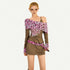 Nico_Molly_Pink_Leopard_Patchwork_A_Line_Long_Sleeve_Two_Piece_Women&