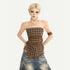 Nico_Molly_Plaid_Fringe_Slim_Fit_Figure_Flattering_Retro_Street_Women&