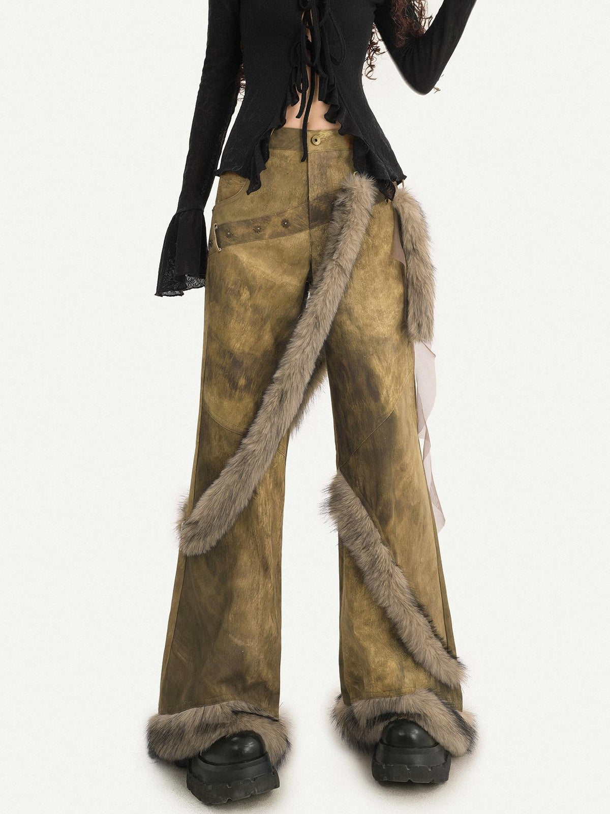 Nico Molly Plush Patchwork Distressed Wasteland Vintage Women&